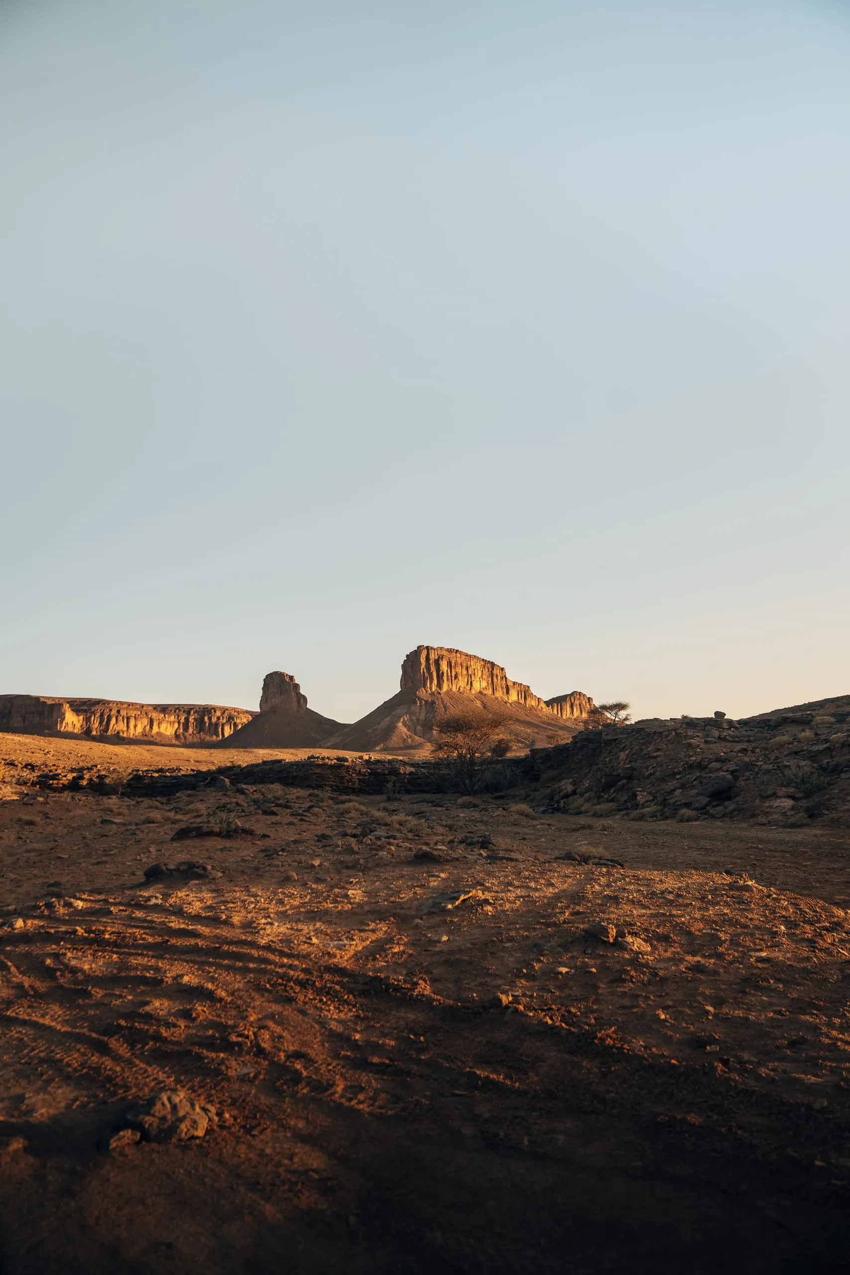 Felsformationen in der marokkanischen Sahara